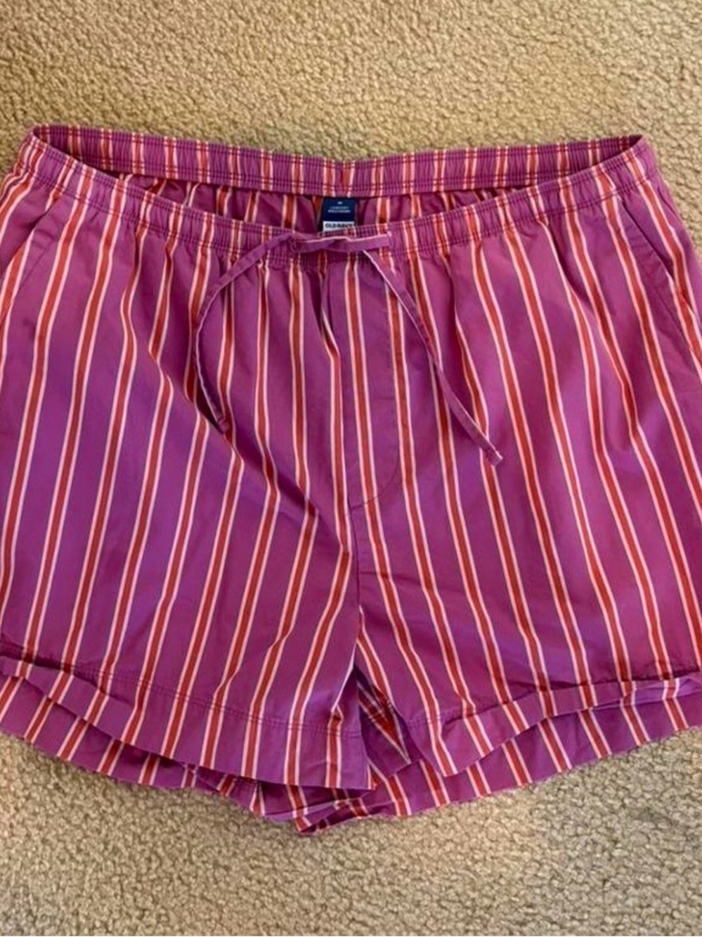Old Navy Pink Striped Athletic Lounge Shorts